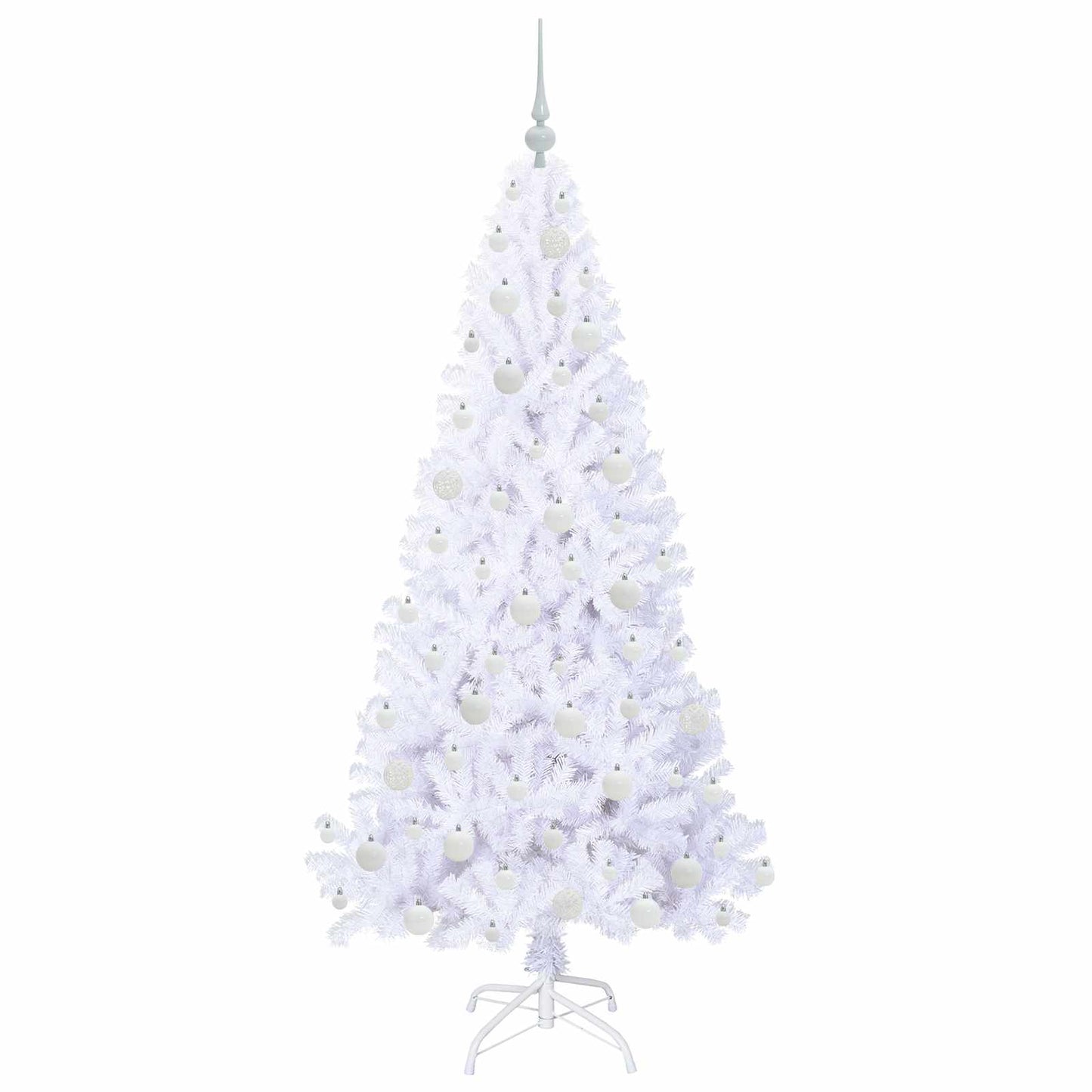 Künstlicher Weihnachtsbaum Weiß 180 cm PVC und Stahl
