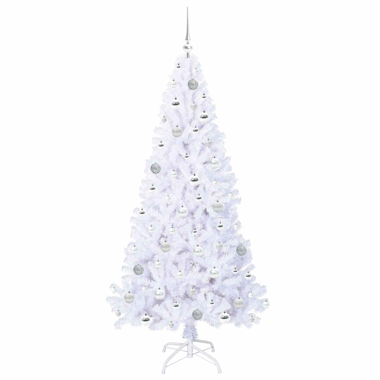 Künstlicher Weihnachtsbaum Weiß 180 cm PVC und Stahl