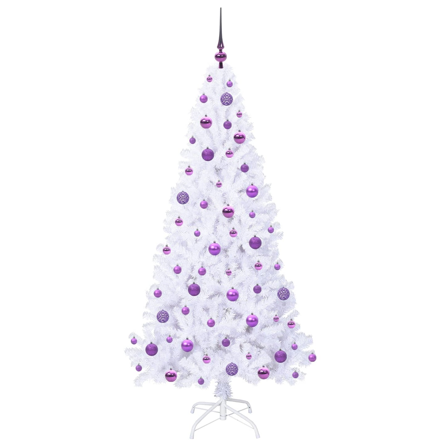 vidaXL Künstlicher Weihnachtsbaum Weiß 180 cm PVC und Stahl
