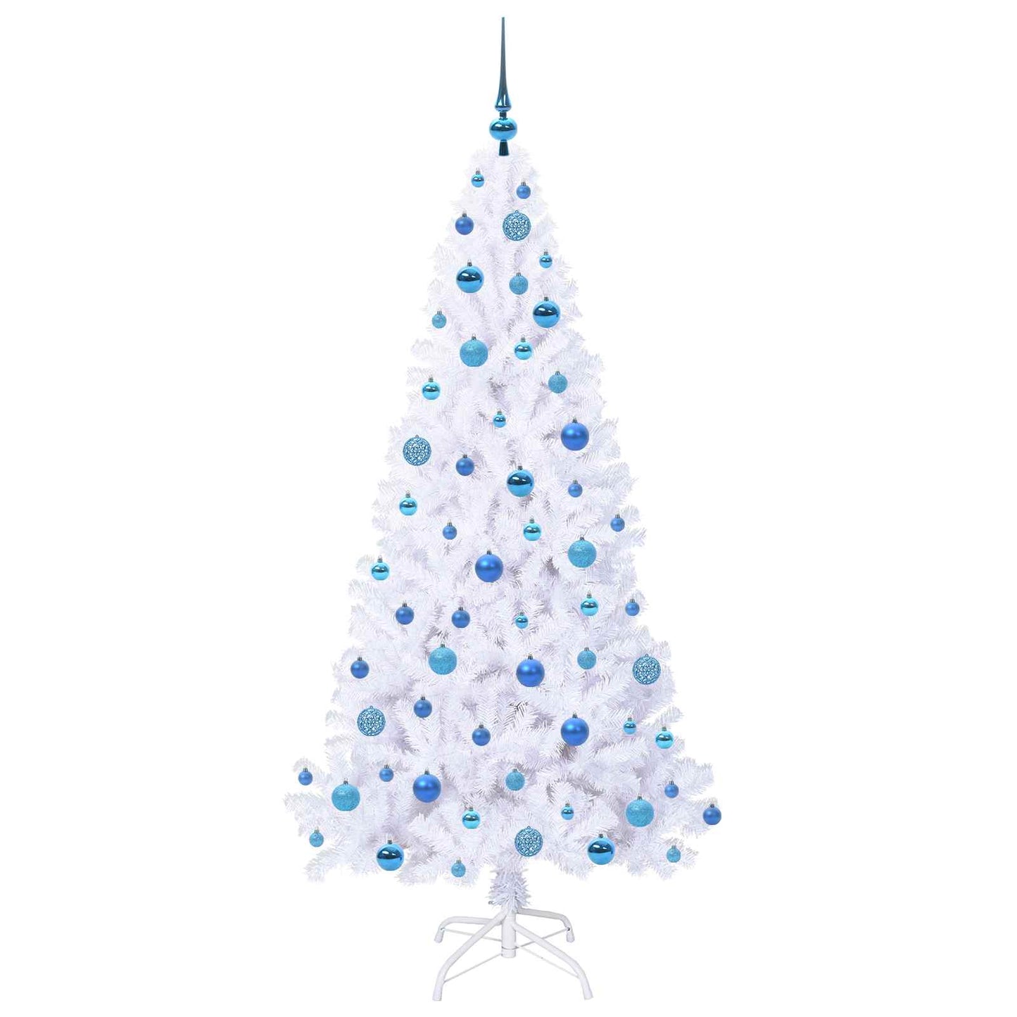 vidaXL Künstlicher Weihnachtsbaum Weiß 180 cm PVC und Stahl