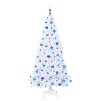 vidaXL Künstlicher Weihnachtsbaum Weiß 180 cm PVC und Stahl
