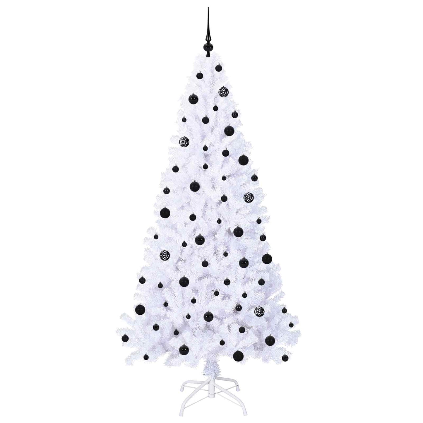 vidaXL Künstlicher Weihnachtsbaum Weiß 210 cm PVC und Stahl