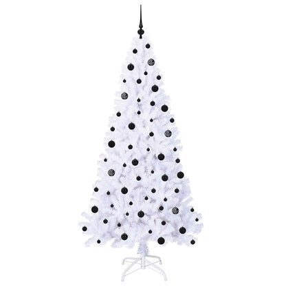 vidaXL Künstlicher Weihnachtsbaum Weiß 210 cm PVC und Stahl