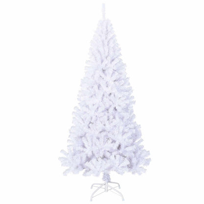 vidaXL Künstlicher Weihnachtsbaum Weiß 210 cm PVC und Stahl