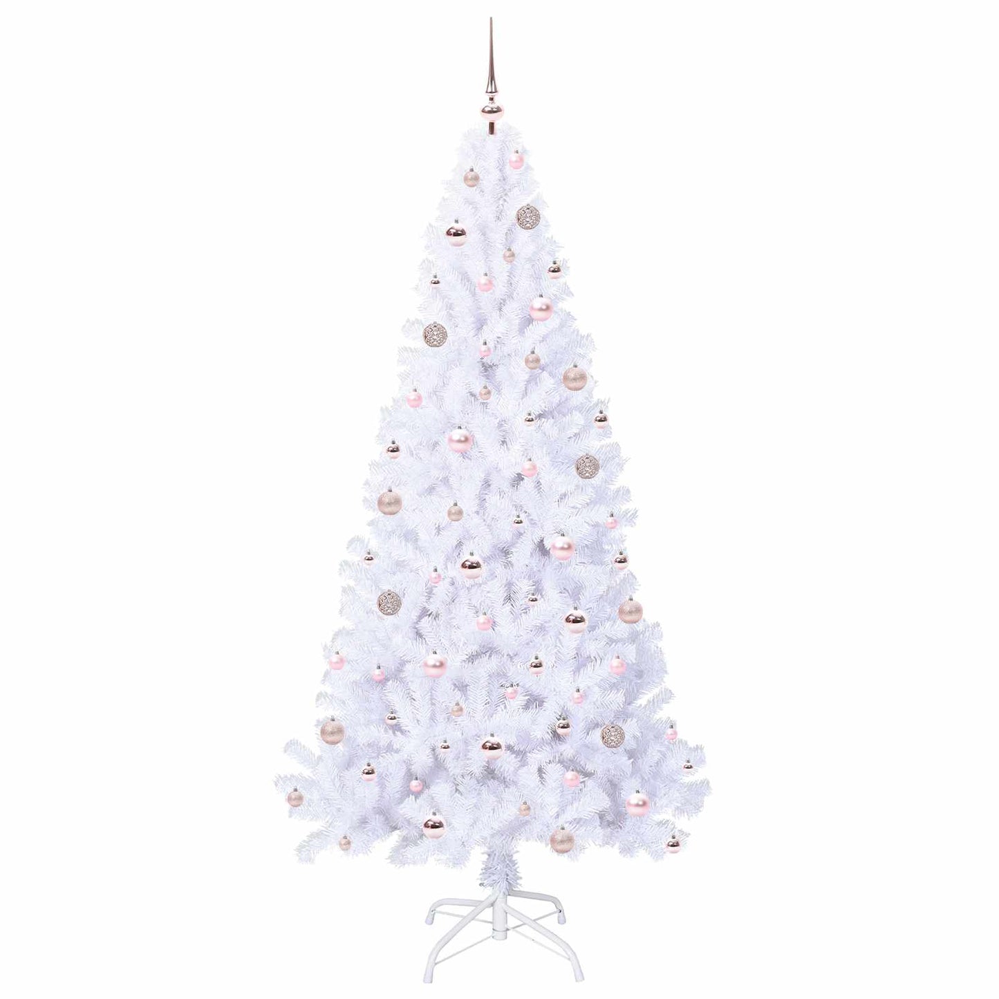 vidaXL Künstlicher Weihnachtsbaum Weiß 210 cm PVC und Stahl