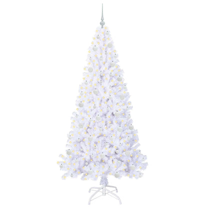 vidaXL Künstlicher Weihnachtsbaum Weiß 210 cm PVC und Stahl