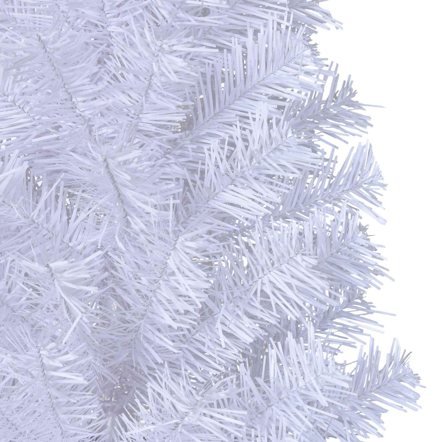 vidaXL Künstlicher Weihnachtsbaum Weiß 210 cm PVC und Stahl