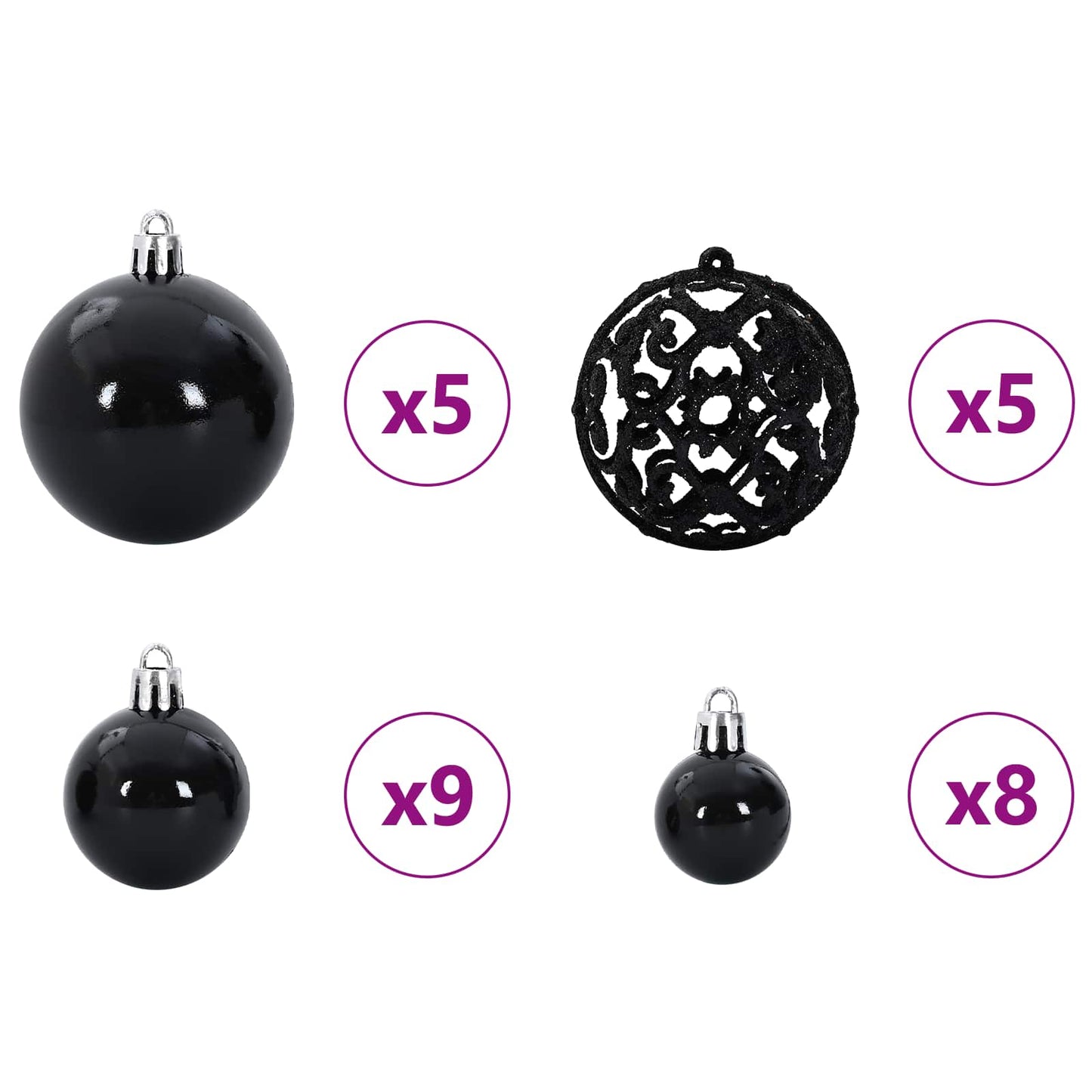vidaXL Künstlicher Weihnachtsbaum Weiß 150 cm PVC und Stahl