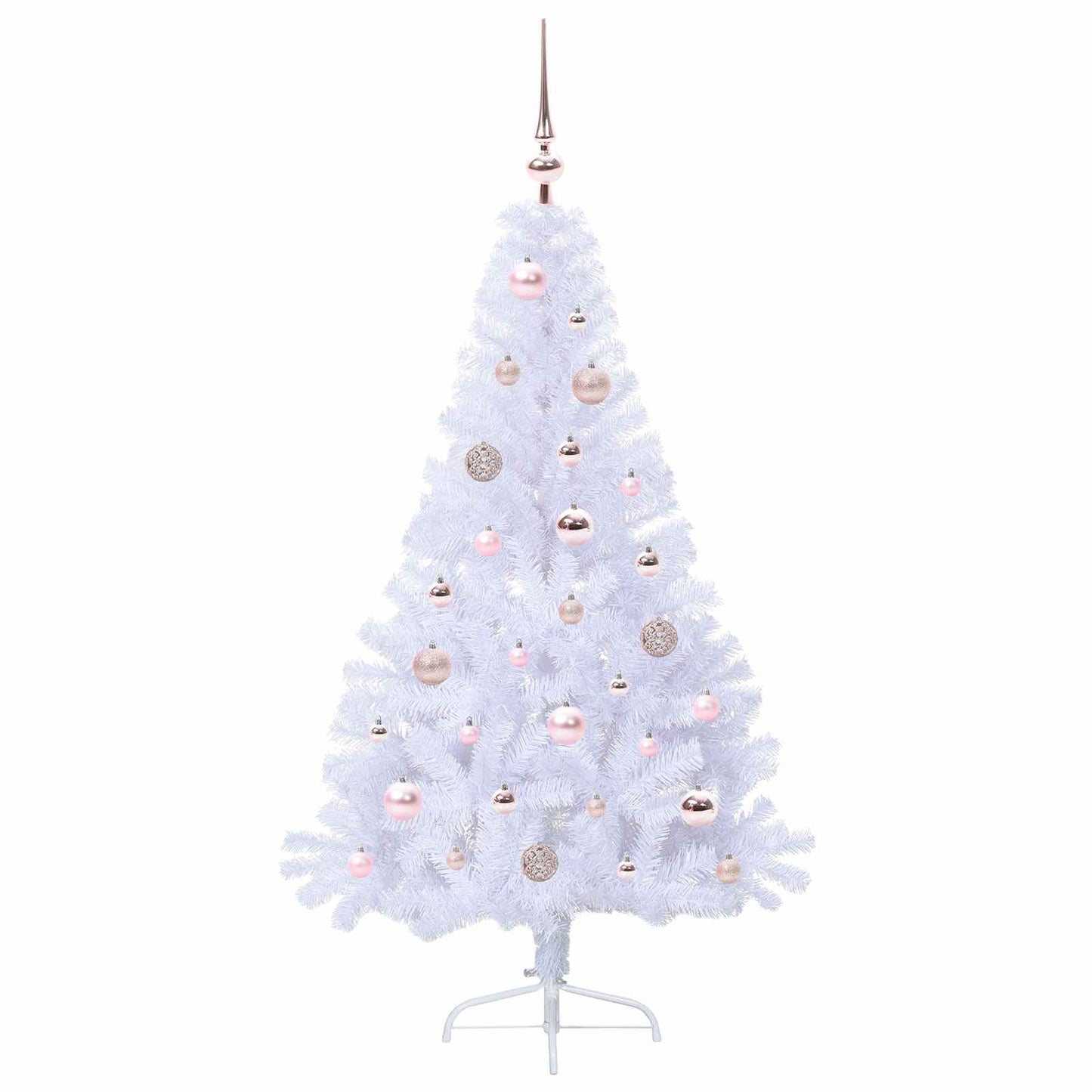 vidaXL Künstlicher Weihnachtsbaum Weiß 150 cm PVC und Stahl