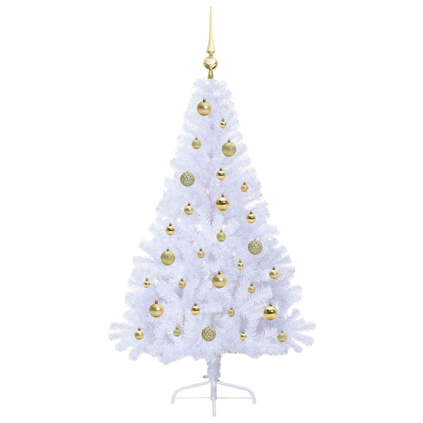 vidaXL Künstlicher Weihnachtsbaum Weiß 150 cm PVC und Stahl