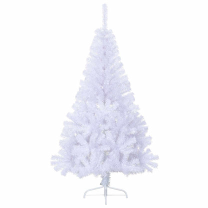 vidaXL Künstlicher Weihnachtsbaum Weiß 150 cm PVC und Stahl