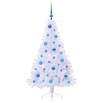 vidaXL Künstlicher Weihnachtsbaum Weiß 150 cm PVC und Stahl