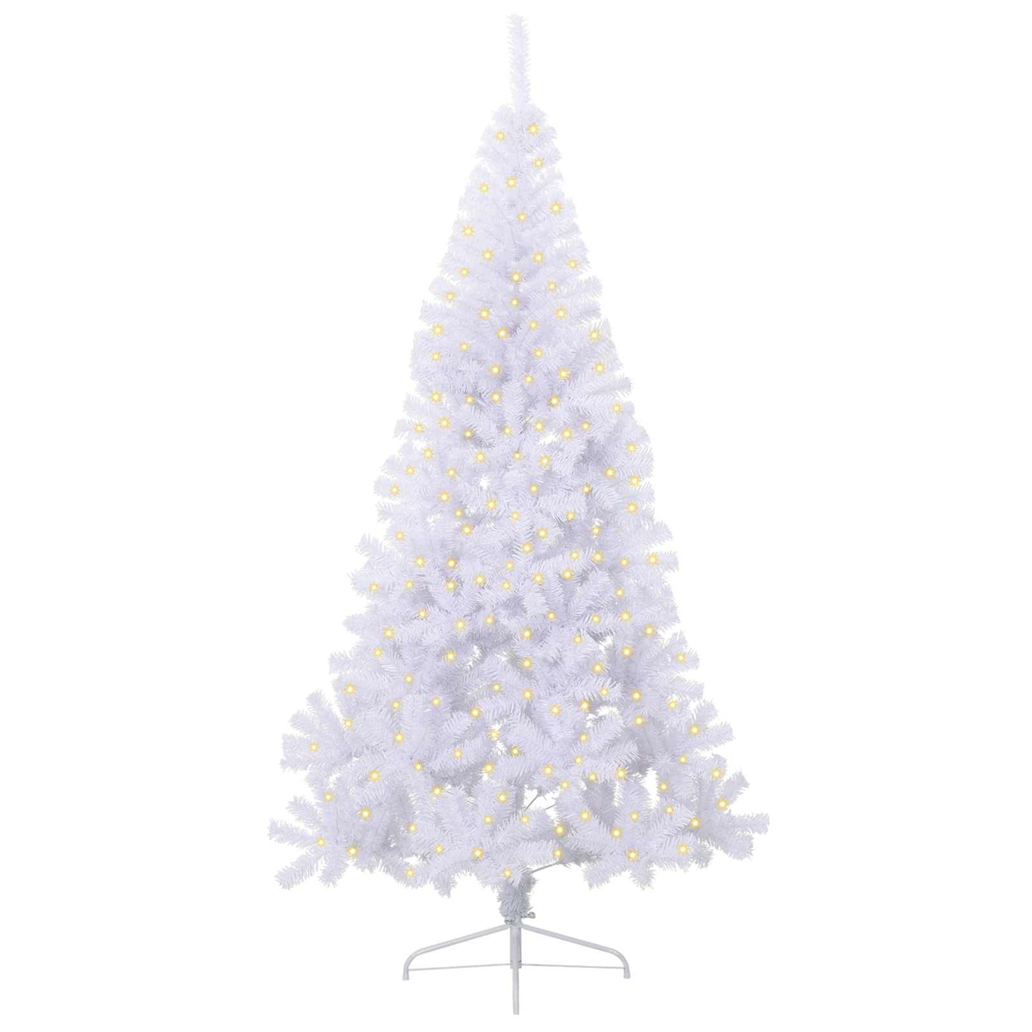 Künstlicher Weihnachtsbaum Weiß 240 cm PVC und Stahl