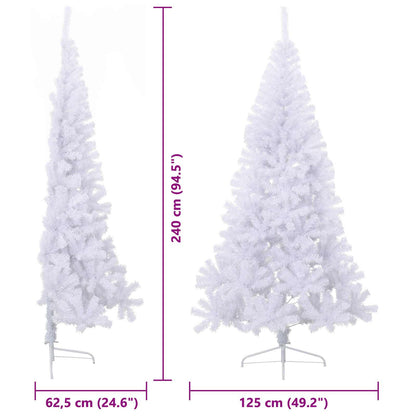 vidaXL Künstlicher Weihnachtsbaum Weiß 240 cm PVC und Stahl
