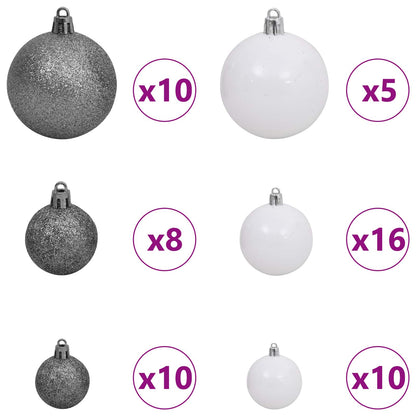 vidaXL Künstlicher Weihnachtsbaum Weiß 240 cm PVC und Stahl