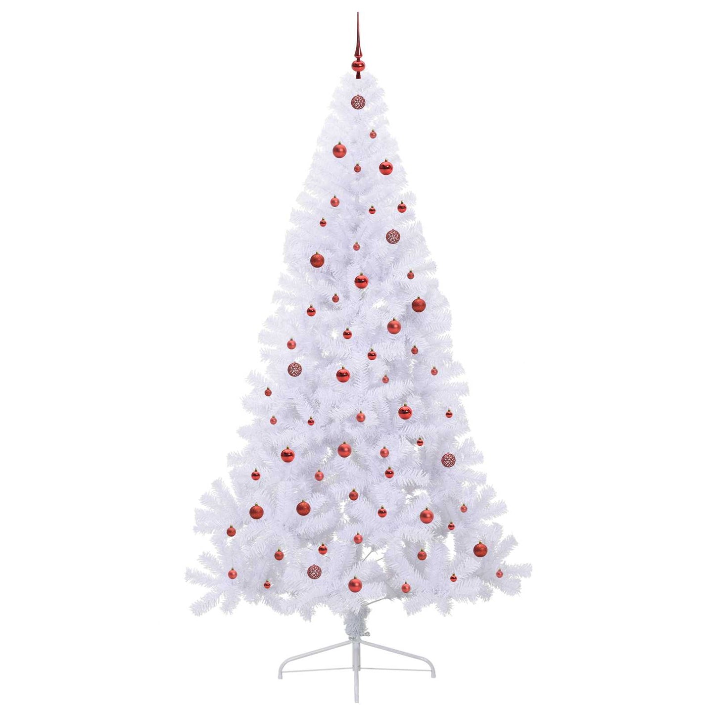 Künstlicher Weihnachtsbaum Weiß 240 cm PVC und Stahl