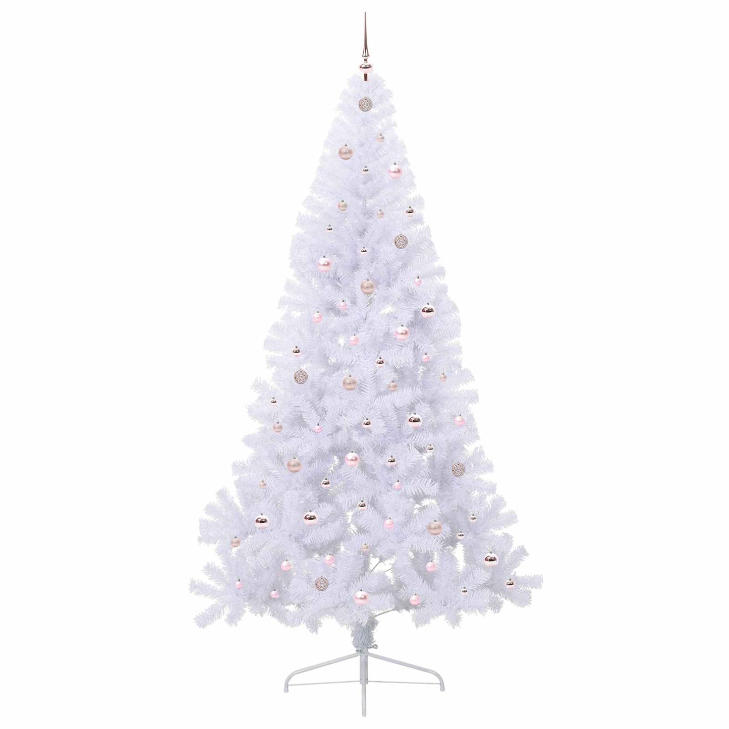 vidaXL Künstlicher Weihnachtsbaum Weiß 240 cm PVC und Stahl