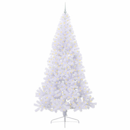 vidaXL Künstlicher Weihnachtsbaum Weiß 240 cm PVC und Stahl