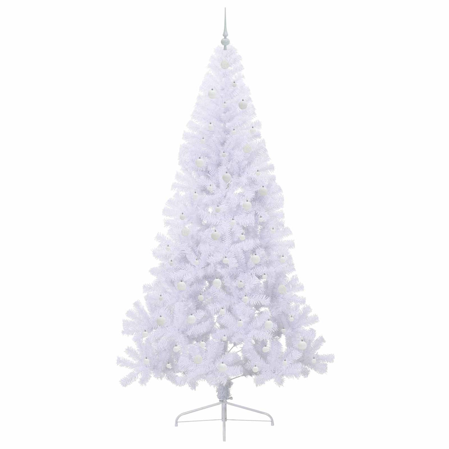 vidaXL Künstlicher Weihnachtsbaum Weiß 240 cm PVC und Stahl