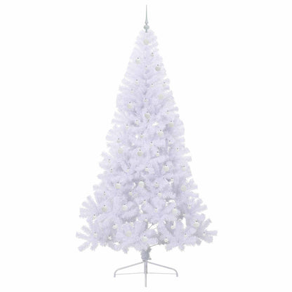 vidaXL Künstlicher Weihnachtsbaum Weiß 240 cm PVC und Stahl