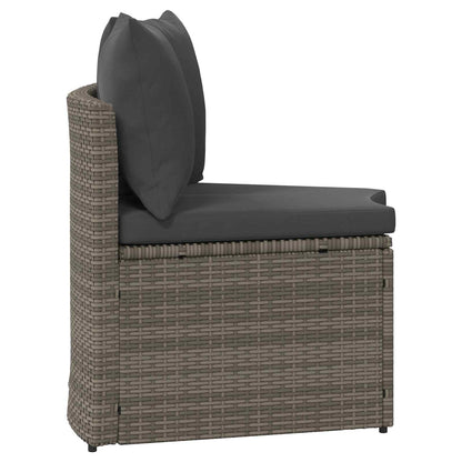 vidaXL Sofa Set 2 pcs Grau Massives Akazienholz und Poly Rattan