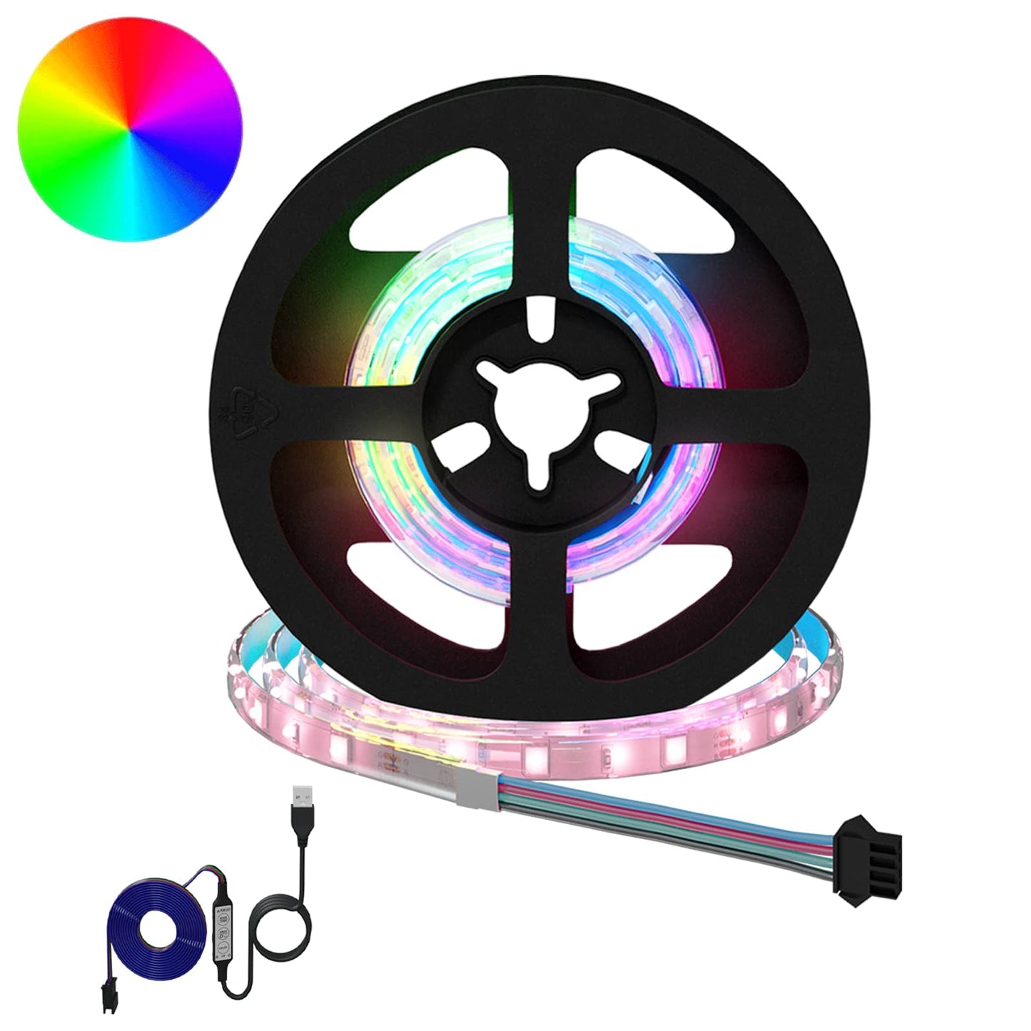 LED Streifen 2 pcs Schwarz und Transparent 400 mm