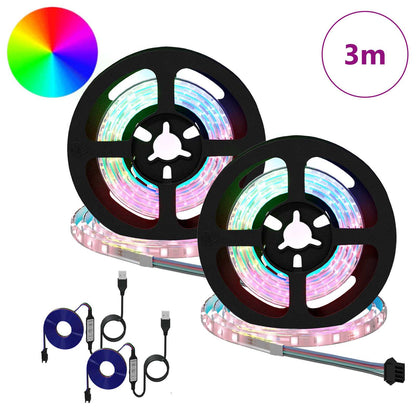 LED Streifen 2 pcs Schwarz und Transparent 750 mm