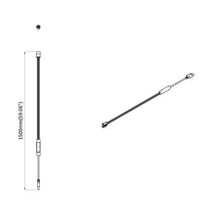 LED Streifen 2 pcs Schwarz und Transparent 4000 mm