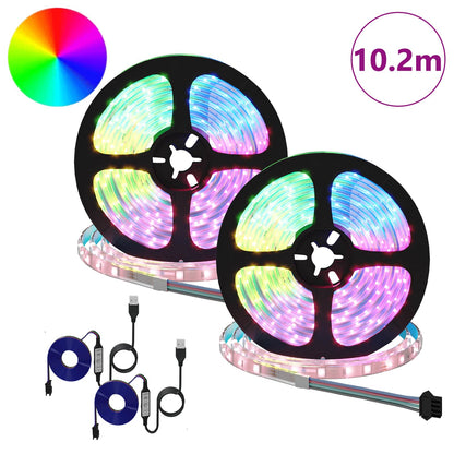 LED Streifen 2 pcs Schwarz und Transparent 5100 mm