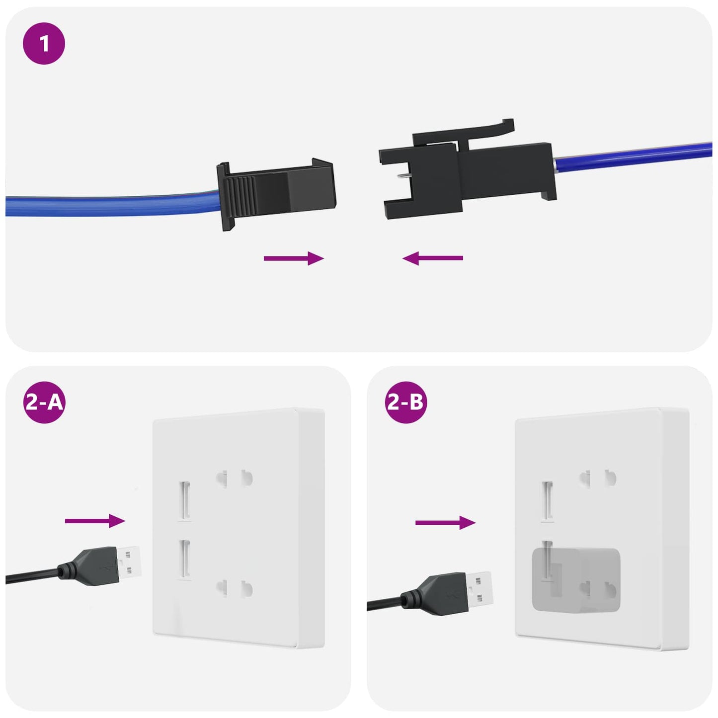 LED Streifen 2 pcs Schwarz und Mehrfarbig 1745 mm