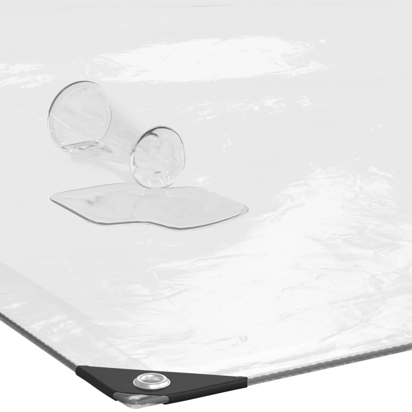 Plane mit Ösen Transparent 6 x 6 m Polyethylen