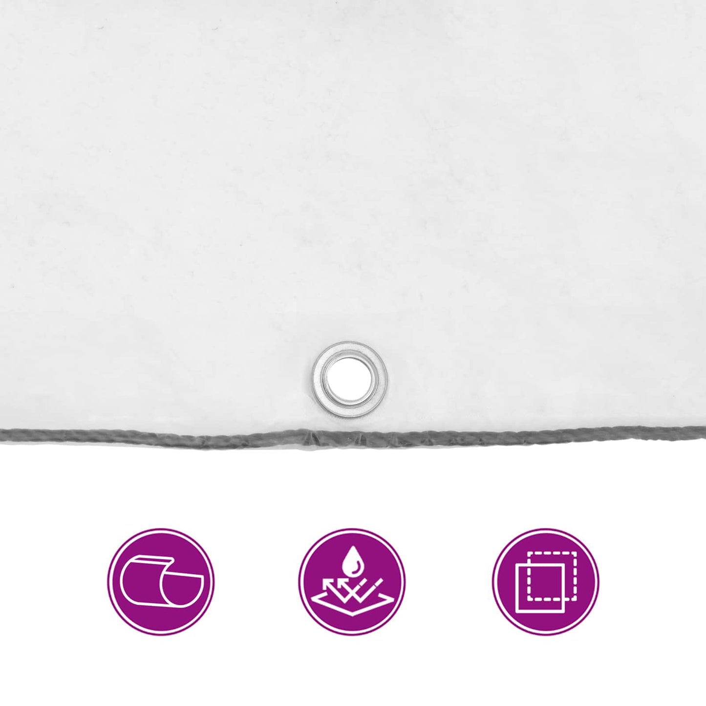 Plane mit Ösen Transparent 8 x 10 m Polyethylen