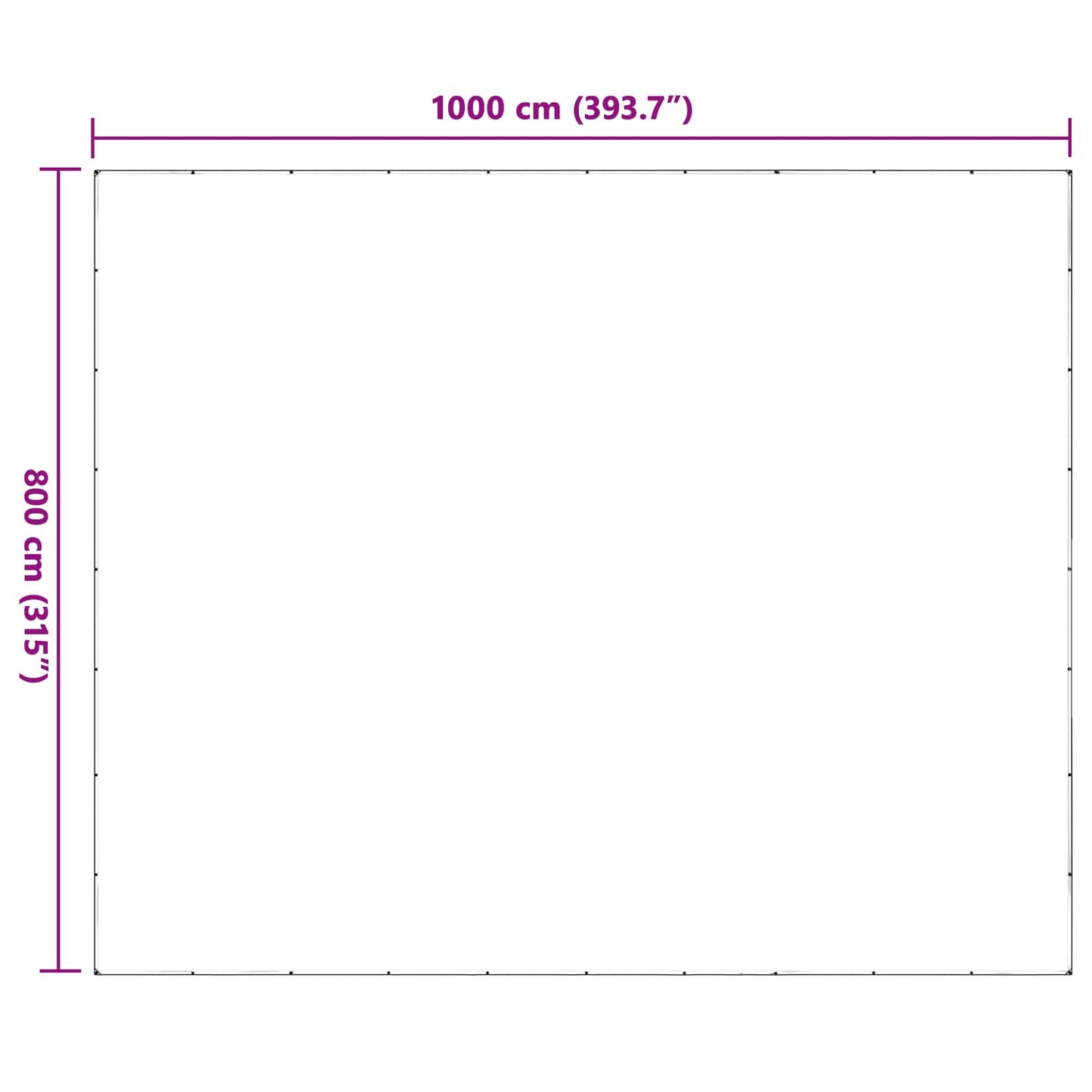 Plane mit Ösen Transparent 8 x 10 m Polyethylen