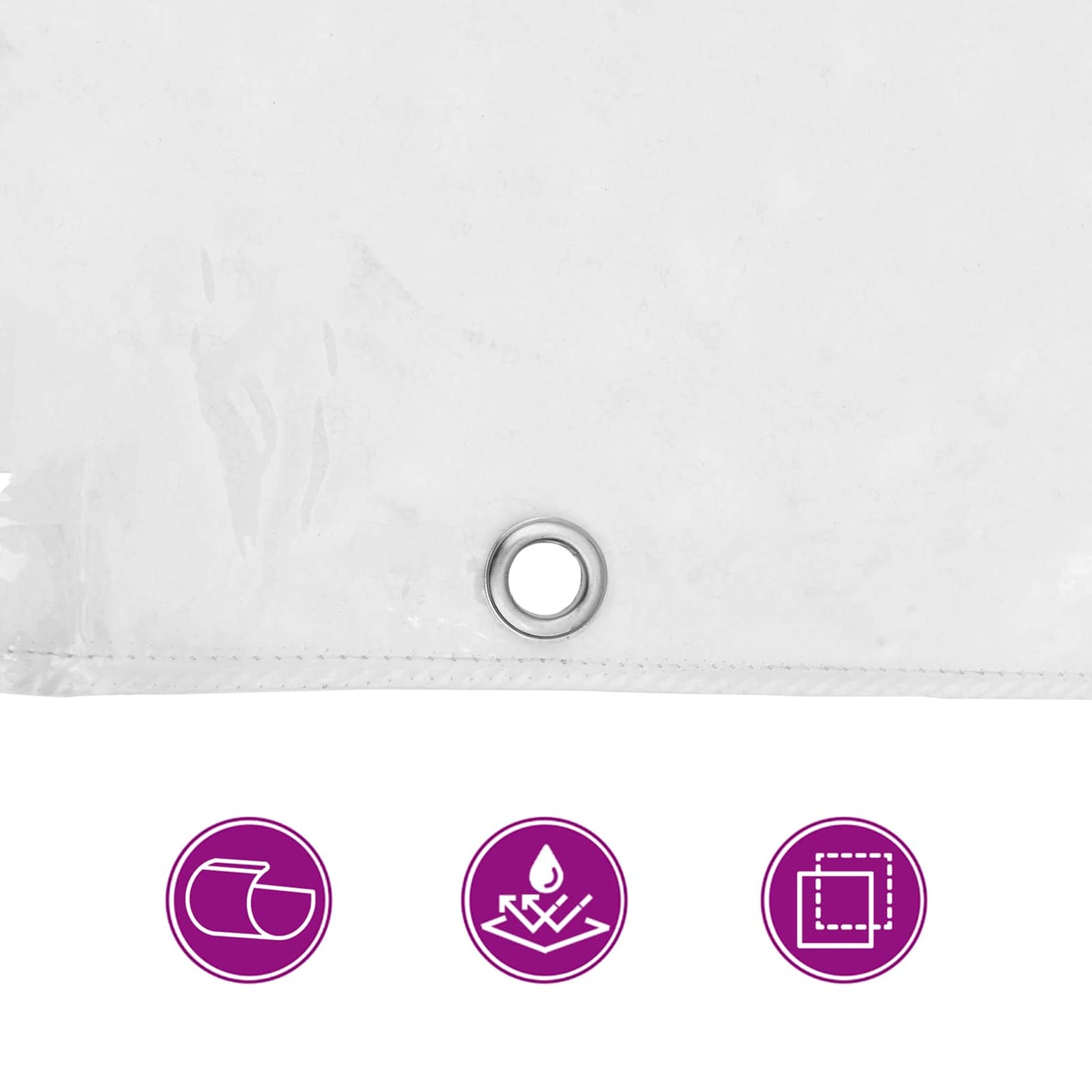 Plane mit Ösen Transparent 4 x 10 m Polyethylen