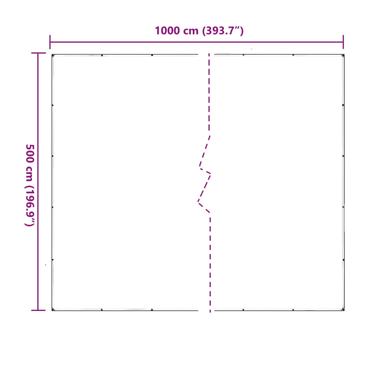Plane mit Ösen Transparent 5 x 10 m Polyethylen