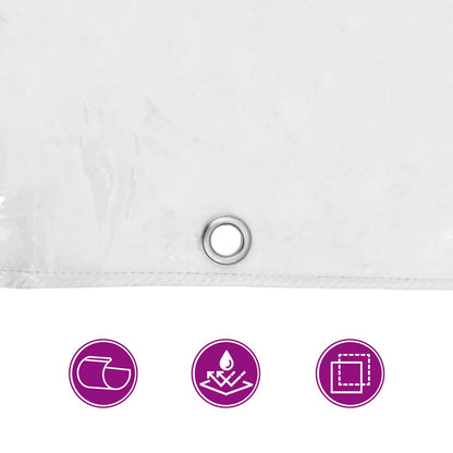 Plane mit Ösen Transparent 8 x 8 m Polyethylen