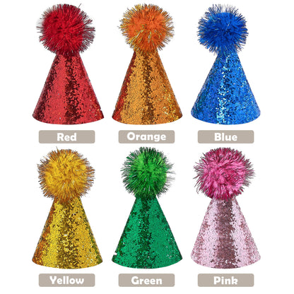 Haustiershow 10er-Pack Mini-Hundehüte, Katzenhüte, Geburtstagshüte, Kaninchenhüte für Feiertage, Hochzeiten, Welpen- und Kätzchenkostüm-Accessoires