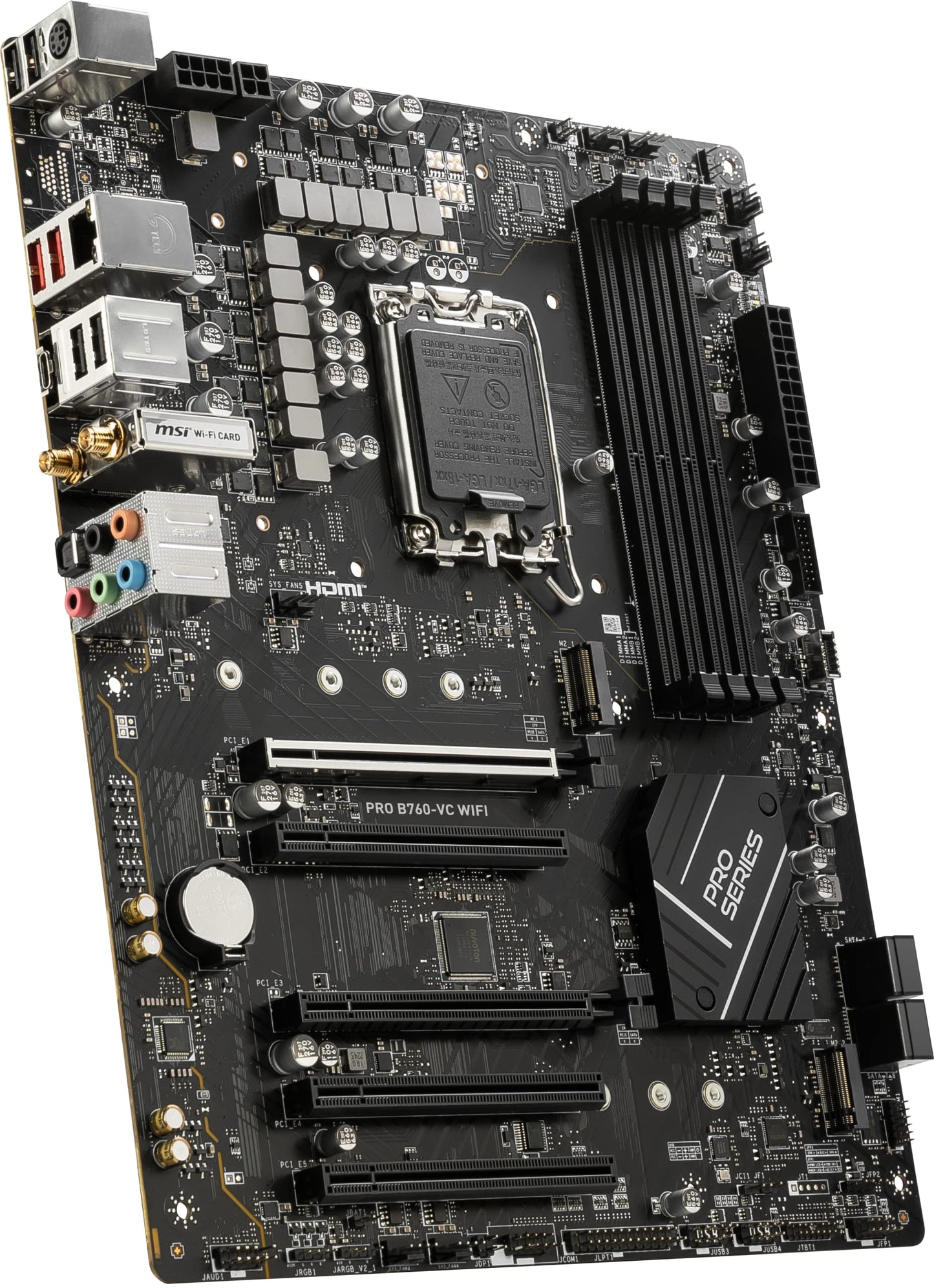 MSI PRO B760-VC WiFi ProSeries Mainboard (Unterstützt Intel Prozessoren der 12./13. Generation, LGA 1700, DDR5, PCIe 4.0, M.2, 2,5 Gbit/s LAN, USB 3.2 Gen2, Wi-Fi 5, ATX) (Generalüberholt)