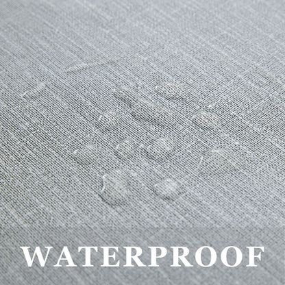 Runde Vinyl-Tischdecke von NLMUVW mit elastischem Rand und Flanellrücken, passgenaue PVC-Tischdecke, wasserdicht, abwischbar, für Picknicks, Partys und den Außenbereich, Hellgrau, 40–44 Zoll