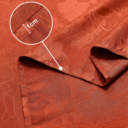 misaya Rectangle Thanksgiving Tablecloth, Waterproof Jacquard Fall Table Cloth, Damask Cloth Table Cover for Harvest Decor (60" x 84", Rust Maple Leaf)