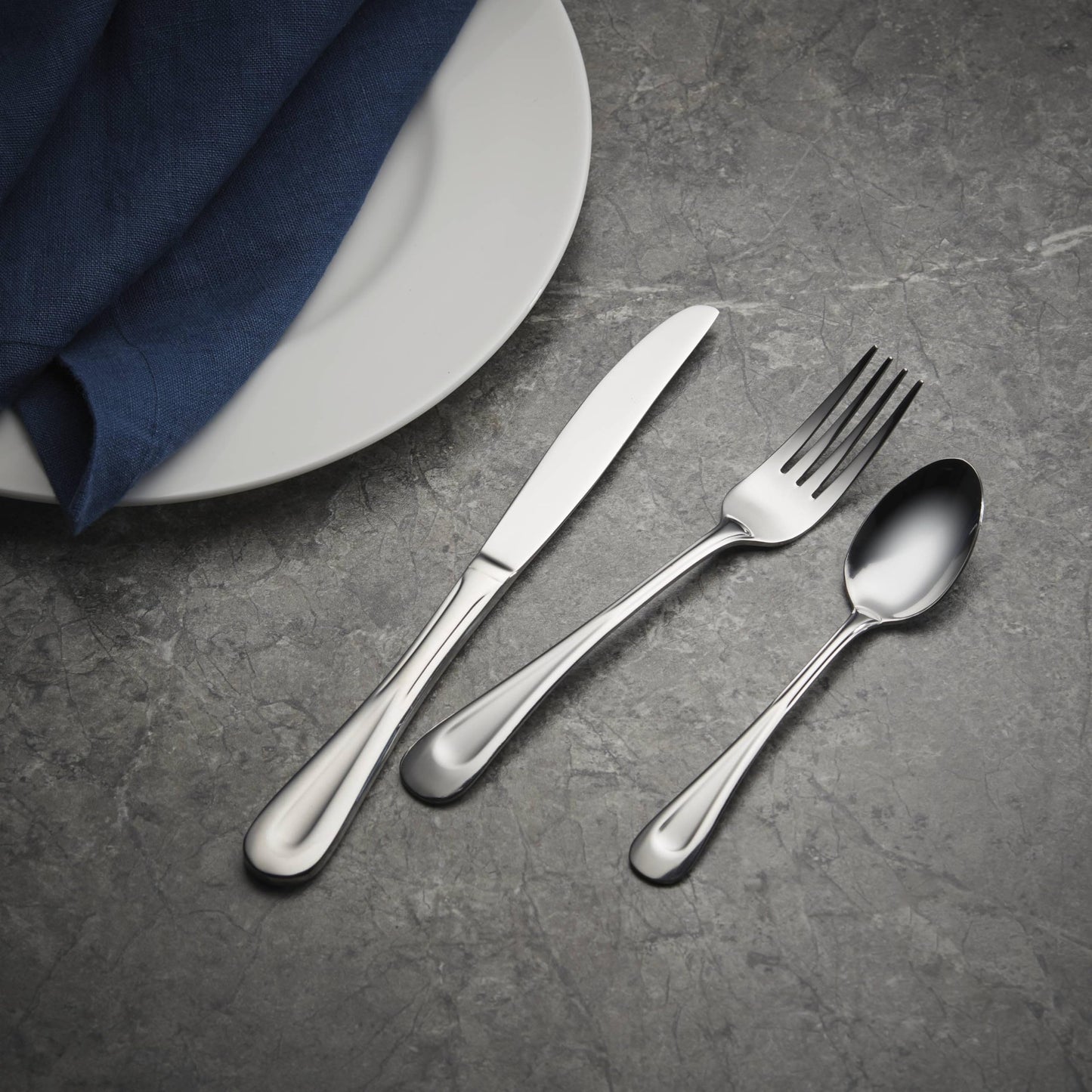 Oneida Satin Sand Dune Alltagsbesteck, Teelöffel, 4er-Set