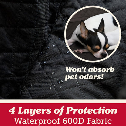 Lusso Gear Autositzbezug für Hunde – Wasserdichter, rutschfester Rücksitzschutz – Rücksitzbezug für Hunde – Universell passend für Limousinen, LKWs und SUVs – Kratzfester Rücksitzbezug – Maschinenwaschbar 