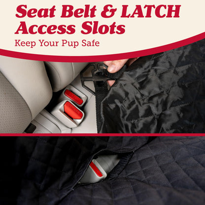 Lusso Gear Autositzbezug für Hunde – Wasserdichter, rutschfester Rücksitzschutz – Rücksitzbezug für Hunde – Universell passend für Limousinen, LKWs und SUVs – Kratzfester Rücksitzbezug – Maschinenwaschbar 