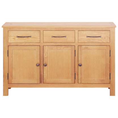 vidaXL Sideboard Braun 112 x 33,5 x 70 cm Massivholz Eiche