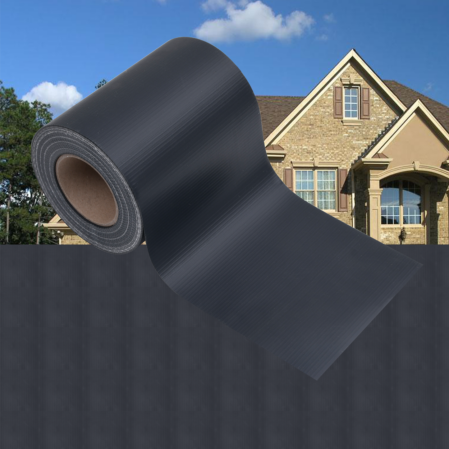 Garten Sichtschutzbildschirme 2 pcs Dunkelgrau 35 x 0.19 m PVC