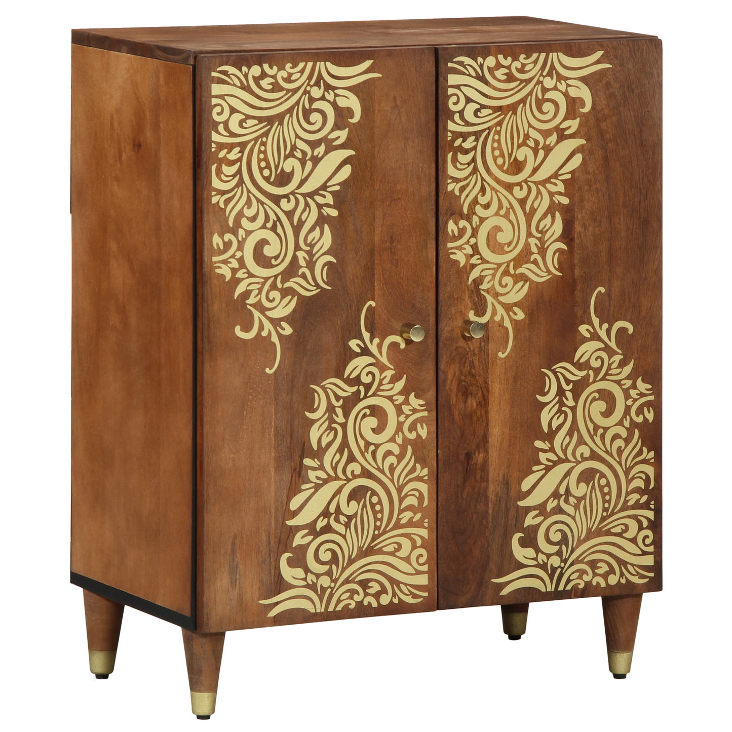 vidaXL Badezimmerschrank-Set mit Schubladen 3 pcs Honigbraun und Gold