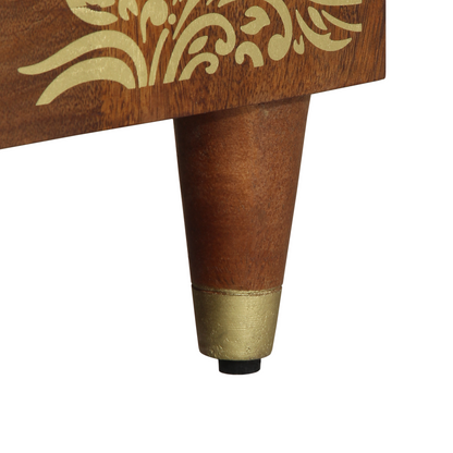 vidaXL Badezimmerschrank-Set mit Tür 2 pcs Honigbraun Massivholz Mango