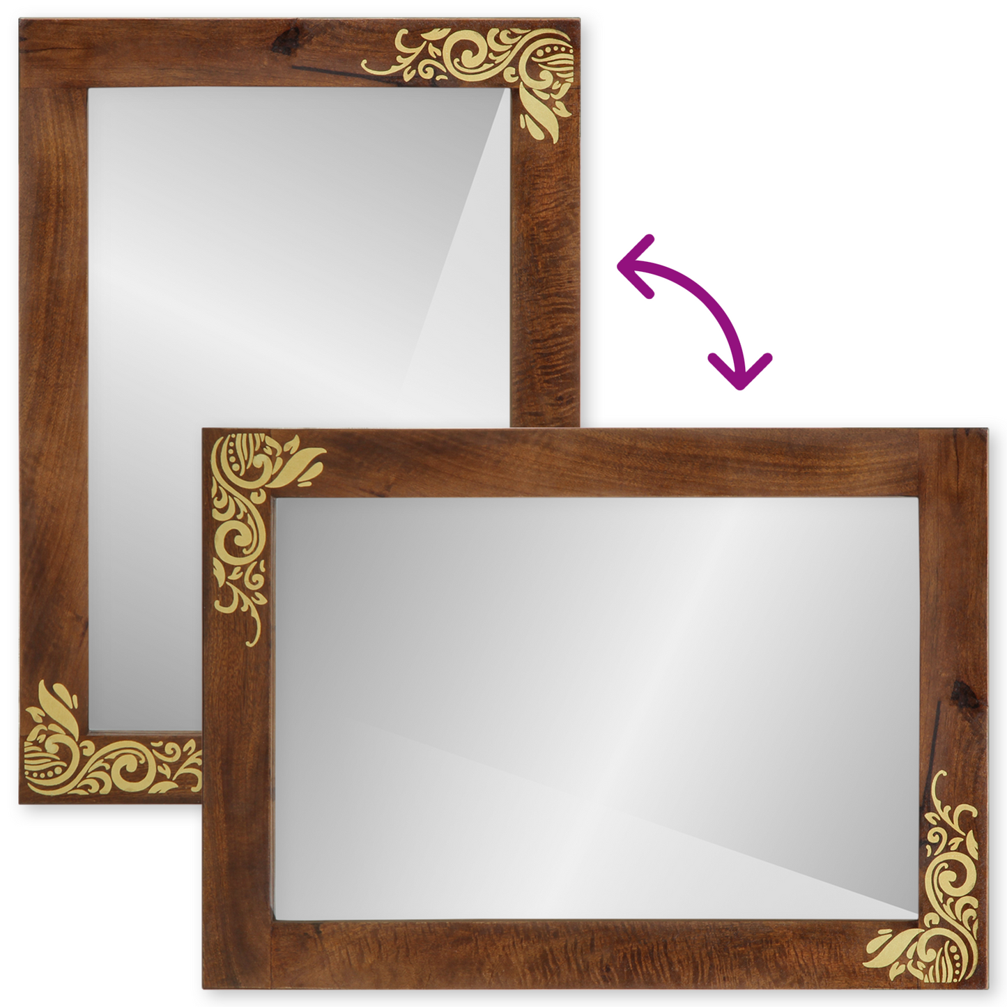vidaXL Badezimmerschrank-Set mit Tür 2 pcs Honigbraun Massivholz Mango