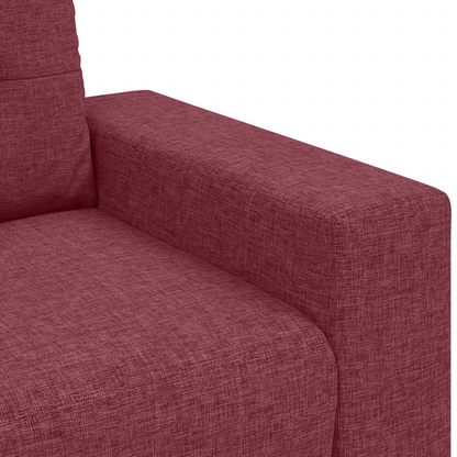 vidaXL Sofa Set mit Kissen 2 pcs Weinrot 221 x 78 x 80 cm Stoff