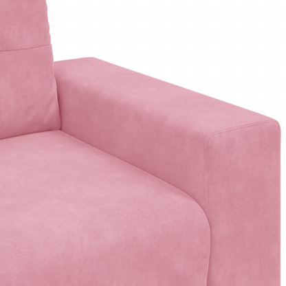 vidaXL | Ensemble de canapés | 2 pcs Rose 221 x 78 x 80 cm Velours
